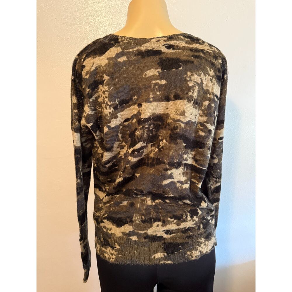 Rock & Republic Womens Camo Long Sleeve Pullover Sweater, sz medium